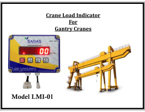 Crane Load Indicator For gantry Crane