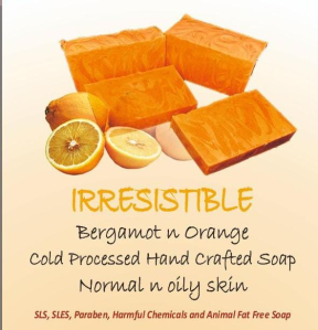 Irresistible - Cold Processed Bergamot and Orange Soap