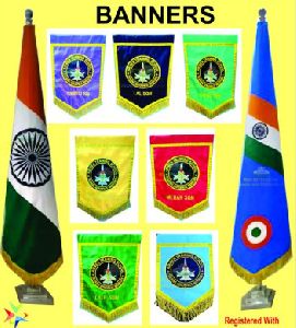 embroidery multicoloured banners