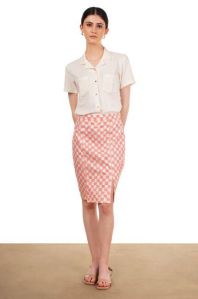 Ladies Pencil Slit Cut Skirt