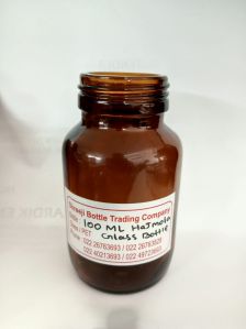 100 ml 38 mm hajmola round amber bottle