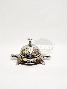 vintage hotel receptionist decor turtle shaped rustic ring bell