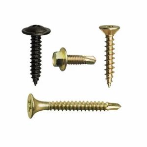 Mild Steel Self Tapping Screw, For Glass Fitting, Door Fitting, Hardware Fitting, Length : Customize