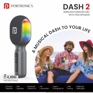 Portronics Dash 2 Wireless Bluetooth Karaoke Mic