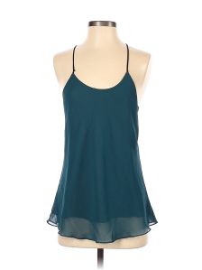 Plain Ladies Green Linen Top, Sleeve Type : Sleeveless