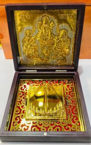 999 Silver Gods Ganesh Laxmi Saraswati ji Charan Paduka Momento with Natural Fragrance