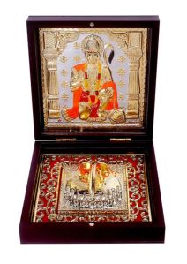 999 Silver Gods Hanuman ji Charan Paduka Momento with Natural Fragrance.