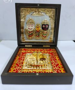 999 Silver Gods jagannath ji Charan Paduka Momento with Natural Fragrance