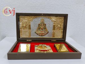 999 Silver Gods Khatushyam ji Double Charan Paduka Momento with Natural Fragrance