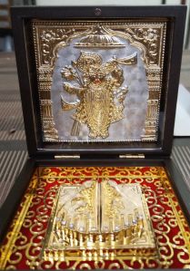 999 Silver Gods Srinath ji Charan Paduka Momento with Natural Fragrance.