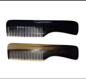 natural polish finish horn comb