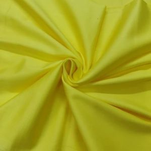 Yellow Cotton Satin Fabric