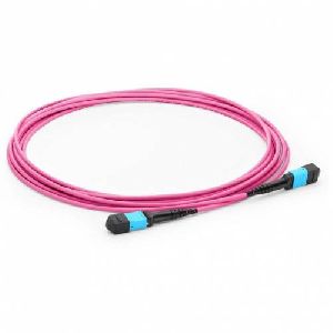 12 Fiber Mpo Trunk Cable, Female Om4,Pink, Polarity B