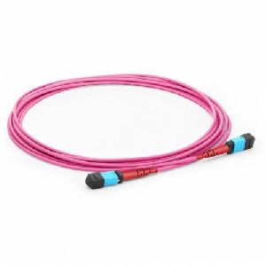 24 Fiber Mtp Trunk Cable, Om4 Multimode, Pink, Polarity A
