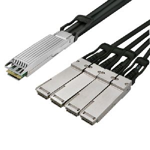 400g osfp to 4 x qsfp28 breakout twinax copper passive dac cable