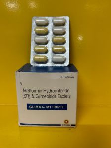 Metformin hydrochloride SR 1000mg Glimpiride 1mg tablets GLIMA M1 FORTE