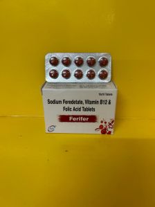 Sodium feredetate 231mg , Cyanocobal min 1.5 mg &amp;amp;amp;amp;amp;amp; folic acid 1.5 mg tablets