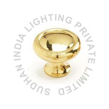 Oval Round Golden Chrome Finished lacquered brass cabinet knobs