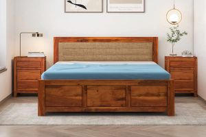 wooden bed