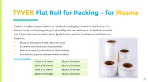 ROLL Tyvek Pouch, Size : From 50cm To 40cm All Sizes