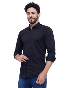 CVC BLACK Casual Plain Shirt C-501