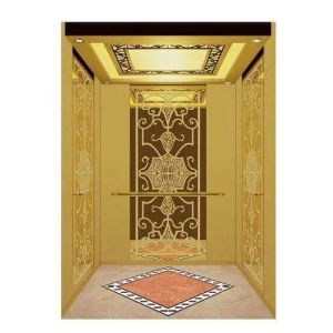 SS Designer Golden Elevator Cabin