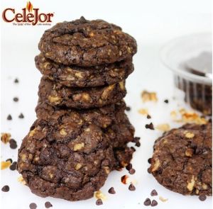 Chocolate Fudge Walnut Cookies