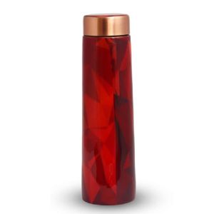 Copper Water Bottle Chilly Hot Red Design