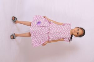 Printed Frock With Butterfly Patch