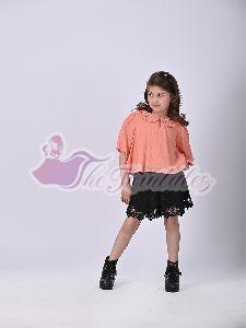 Girls Crochet Collar Blouse Top