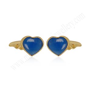 Blue Chalcedony Brass Cufflink