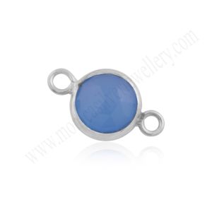 Blue Chalcedony Silver Jewelry Finding