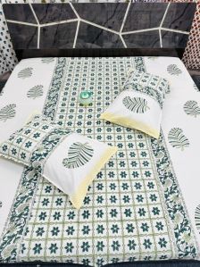 block printed bed sheet
