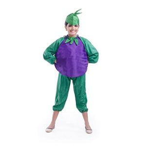 Kids Brinjal Jumpsuit Costume with Cap