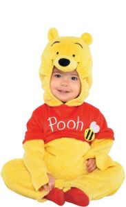 Kids Pooh Jumpsuit Costume with Cap
