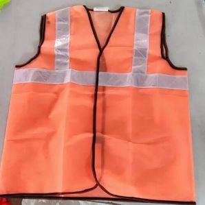 Polyester Orange Safety Jacket