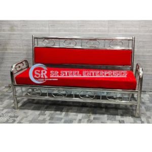 Three Seater Stainless Steel Sofa