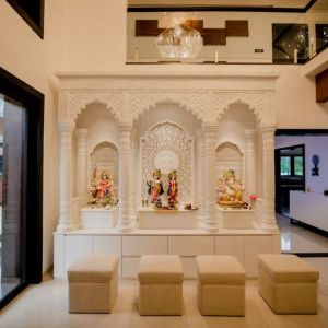 Indoor White Marble Temple