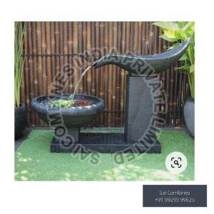 BLACK MARLE STONE MODERN INDOOR AND OUTDOOR FOUNTAIN