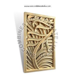 LONG LEAVES CARVED MARBLE PANEL