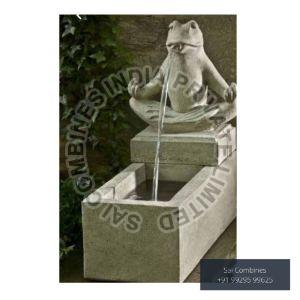 MARBLE STONE FROG WATER FOUNTAIN