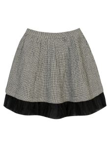 Black Taxture Girl Printed Skirt