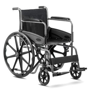 KosmoCare Dura Rexine Mag Wheel Regular Foldable Wheelchair with Safety Belt for added security Wh