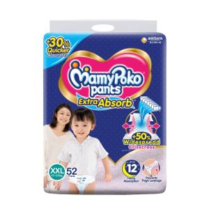 MamyPoko Pants Extra Absorb Diapers 52 Count, 15-25 kg