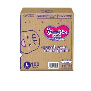 MamyPoko Pants Extra Absorb Large, 9-14 kg, Pack of 100