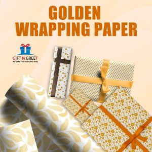 Printed Golden Wrapping Paper, Color : Brown