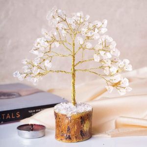 Clear Quartz 100 Beads Stone Tree