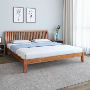 wooden bed