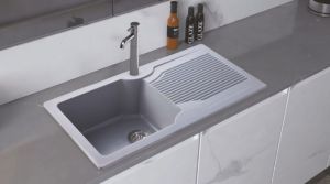 Single Bowl With Drainboard Quartz Kitchen Sink