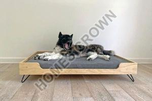 wooden pet bed